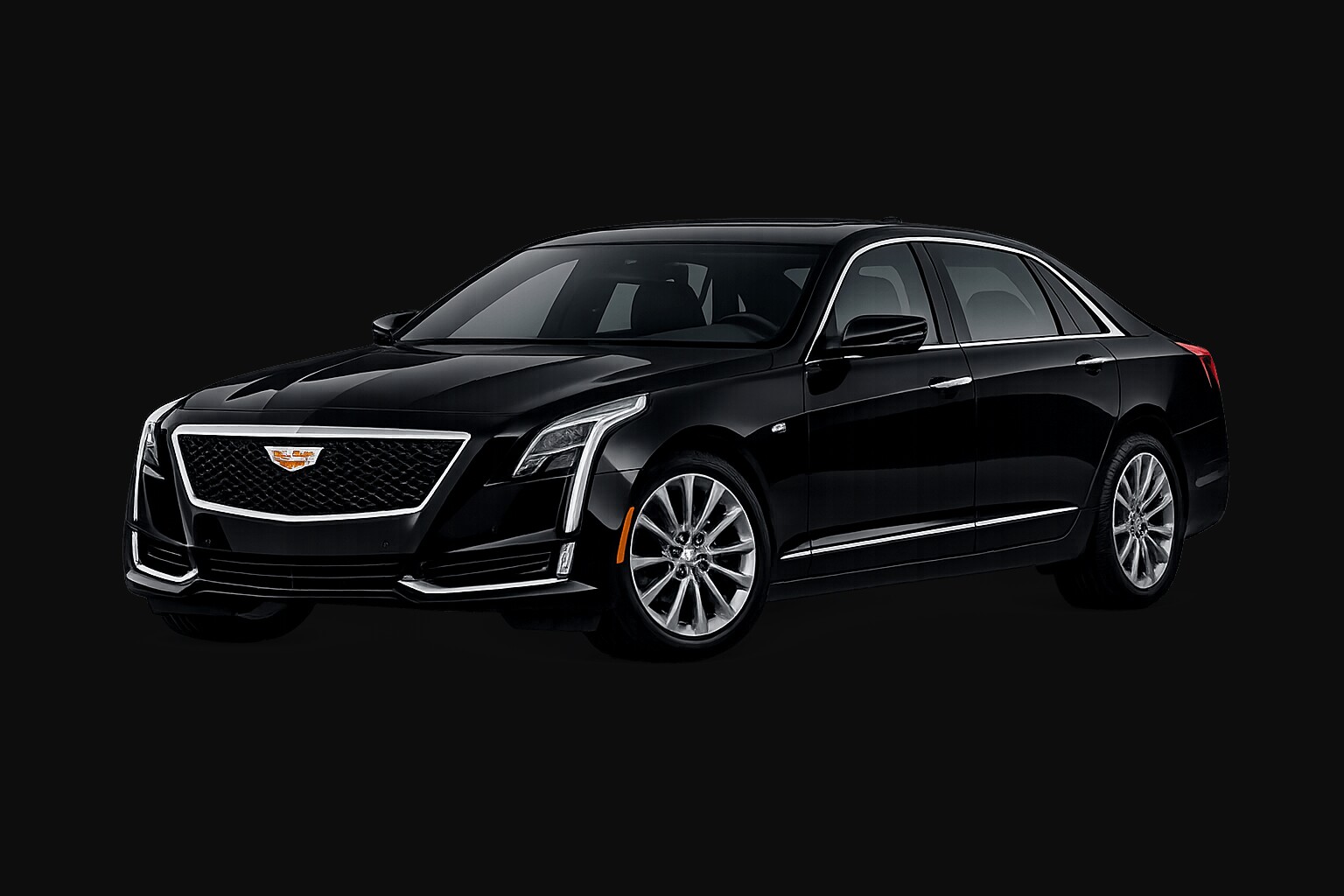 Black Cadillac CT6 luxury sedan