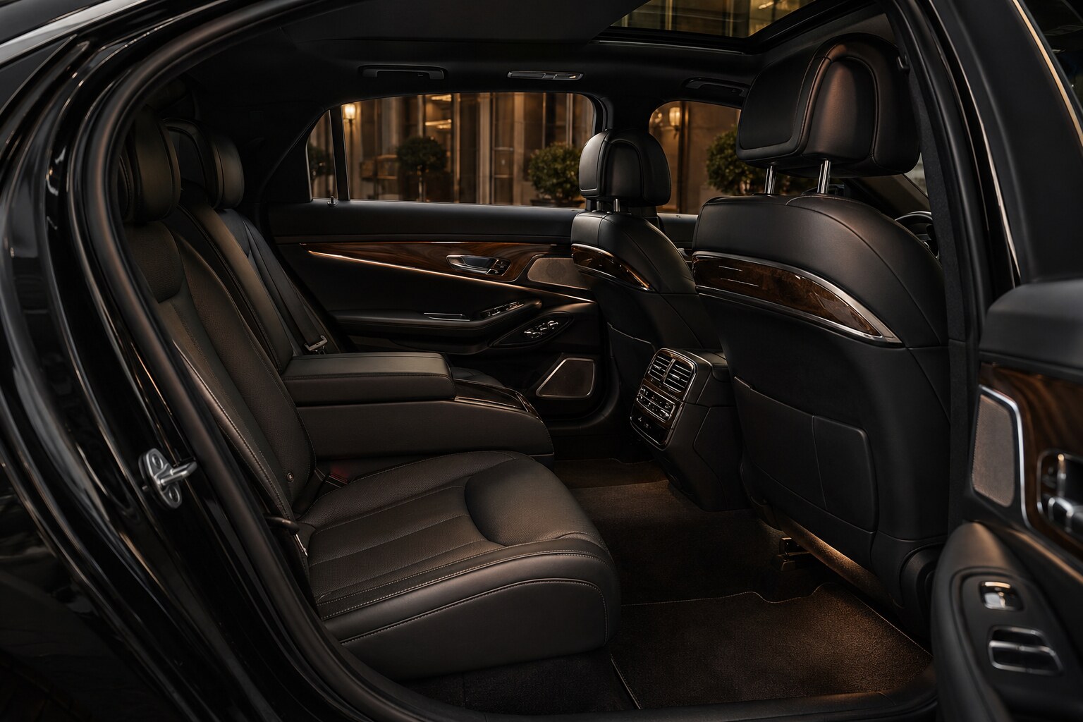 Refined interior for executive corporate transportation